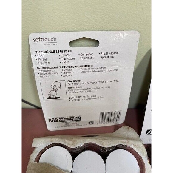 152 Mixed Sizes Lot Brown Felt Pads Round Self-Stick Soft Touch Waxman Do-It - Picture 3 of 7